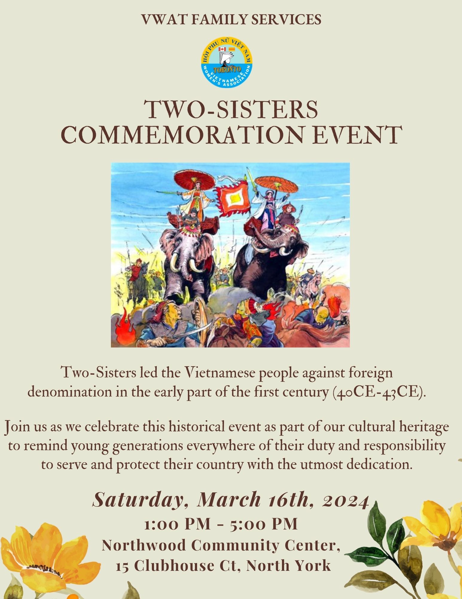 Two-Sisters Commemoration Event